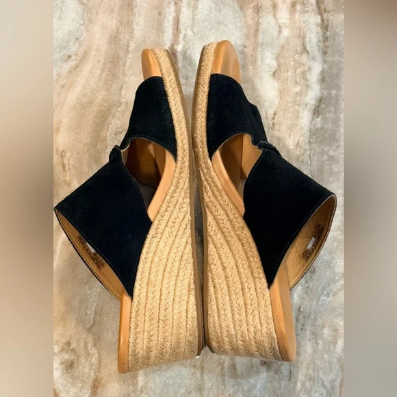 Women’s UGG Eirene black wedge sandals- Size 12 - Picture 7 of 8